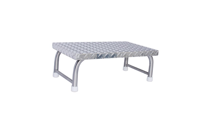 Medicare Single Step, Stainless Steel Frame, Chequered Top