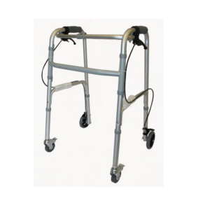 Folding Walker + 4 Wheels + Hand Brakes