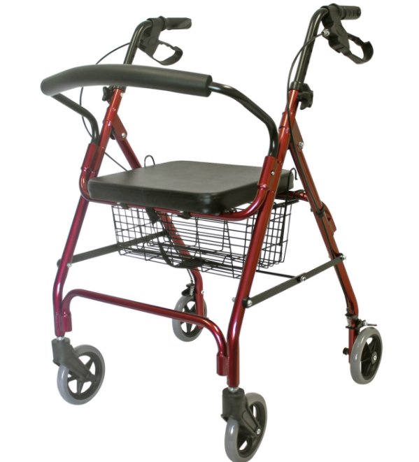 Rollator Loop Brakes 6 Inch Wheels – Aluminium Frame
