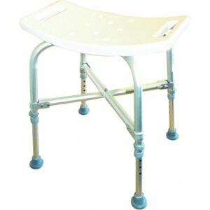 Shower Bench no Back Height Adjustable + Cross Bar