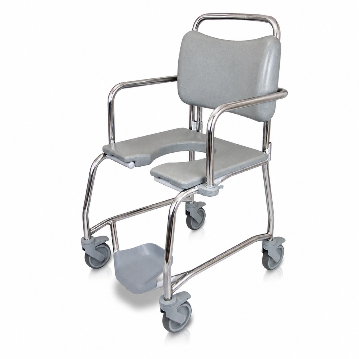 Romachair Stainless Steel Heavy Duty Commode With Bedpan Rack