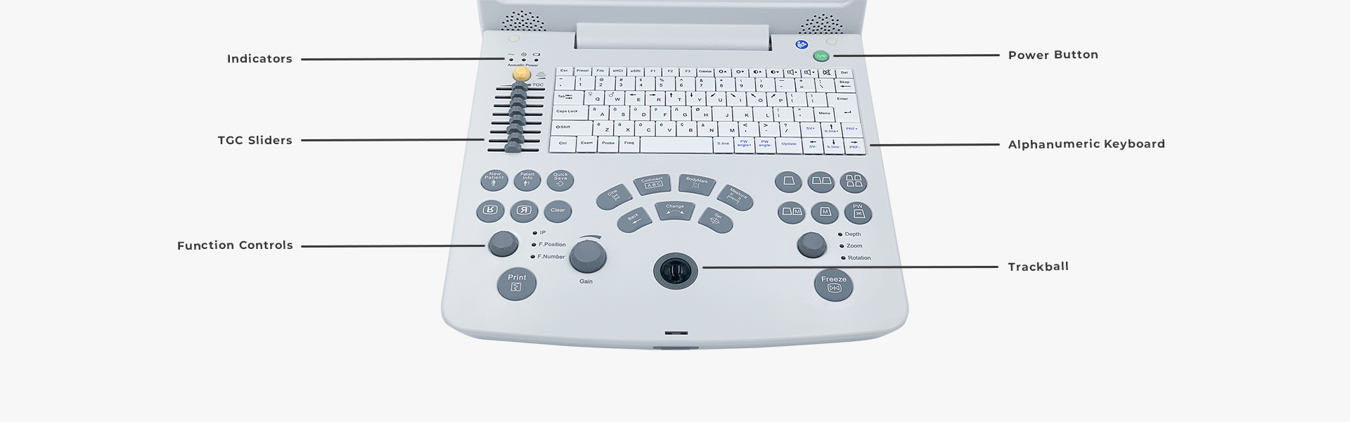 EDAN DUS60 Ultrasound Black & White Ultrasonic Imaging With Two Probes Linear And Convex - Image 4