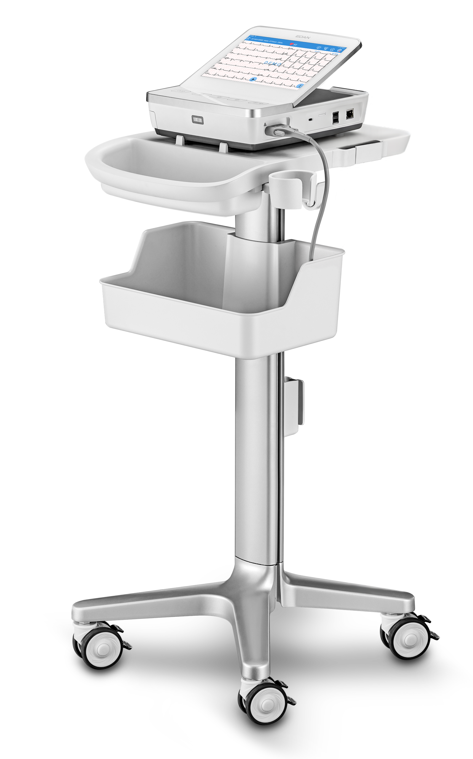 EDAN SE-1201 Pro 12-Lead ECG Machine with Trolley RT2-2025